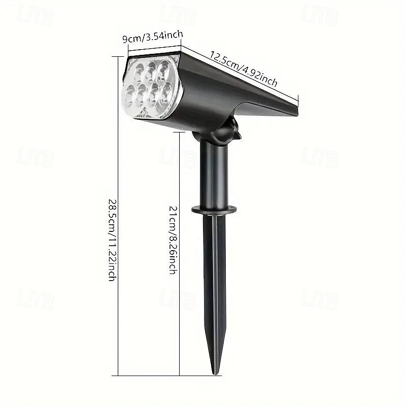 2/7led projecteur solaire extérieur étanche jardin cour pelouse paysage lumière colorée rvb lumière de pelouse pour bord de route villa parc jardin décor lumière 1pc de 2025 ? $14.99 –P7