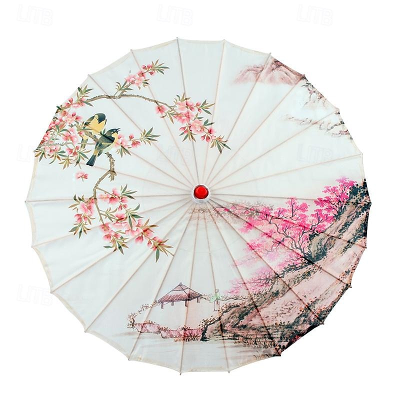 Silk Cloth Parasol (33-inch Peony) - Chinese Japanese Style Paper Umbrella - For Weddings And Personal Sun Protection Asdf Christmas 2025 - GBP £18 –P5