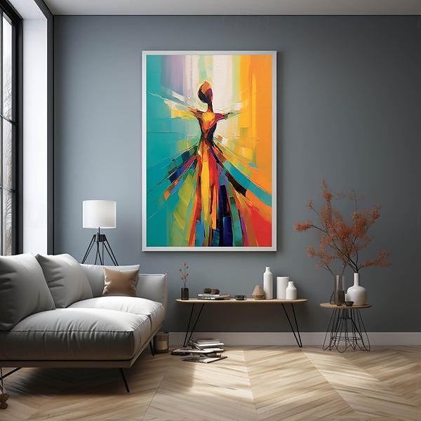 Großes handgemaltes Pattle-Messer-Ballett-Ölgemälde einer tanzenden Frau, tanzendes Mädchen-Ölgemälde, Kunst auf Leinwand, tanzende Mädchen-Wandkunst, abstraktes Gril-Gemälde für Schlafzimmer, 2025 - $123.99 –P1