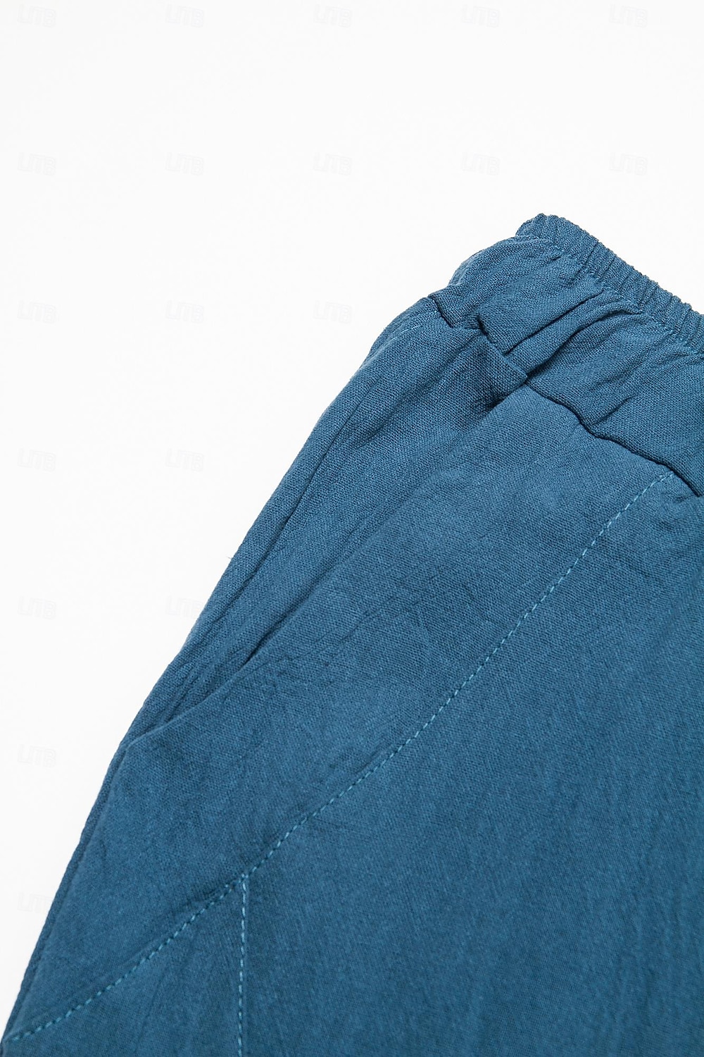 Herren Leinenhose Hose Hosen Sommerhosen Pumphose Strandhose Tasche Kordelzug Elastische Taille Glatt Leichtgewichtig Knöchellänge Yoga Täglich Modisch Brautkleider schlicht Lockere Passform Meerblau 2025 - $20.99 –P4