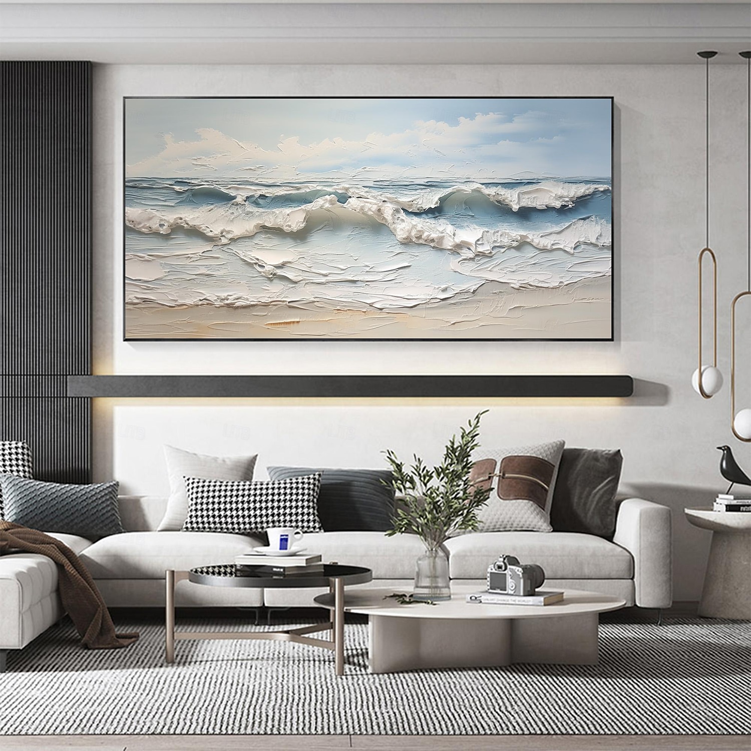 Manuell Handgemacht Hang-Ölgemälde Handgemalte Horizontales Panorama Abstrakt Landschaft Modern Realismus Ohne Innenrahmen (ohne Rahmen) 2025 - $166.99 –P2