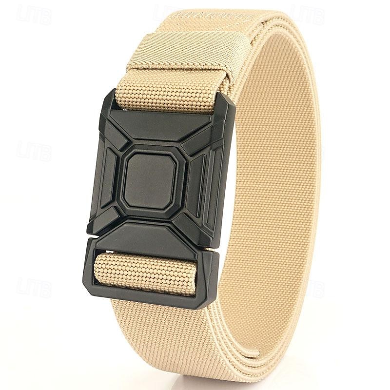 Hombre Cinturón Cinturón táctico Cinturón de Cintura Negro caqui Legierung Duradero Ajustable Plano Exterior Diario 2025 - $17.99 -P5