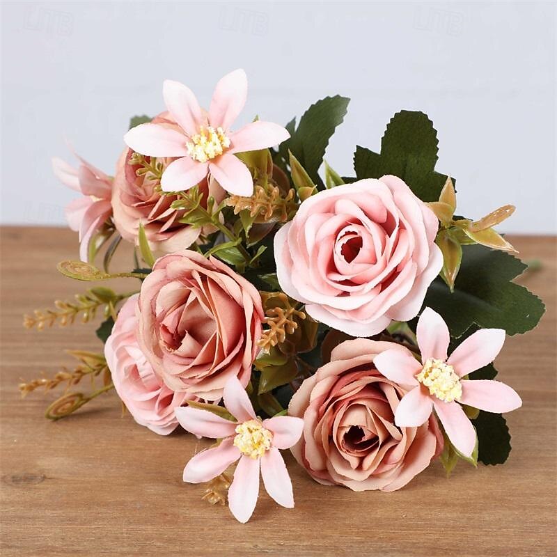 2 pezzi simulati di rosa artificiale palla crisantemo decorazione della casa ornamenti di fiori artificiali oggetti di scena di nozze fiori artificiali del 2025 a $15.99 –P19