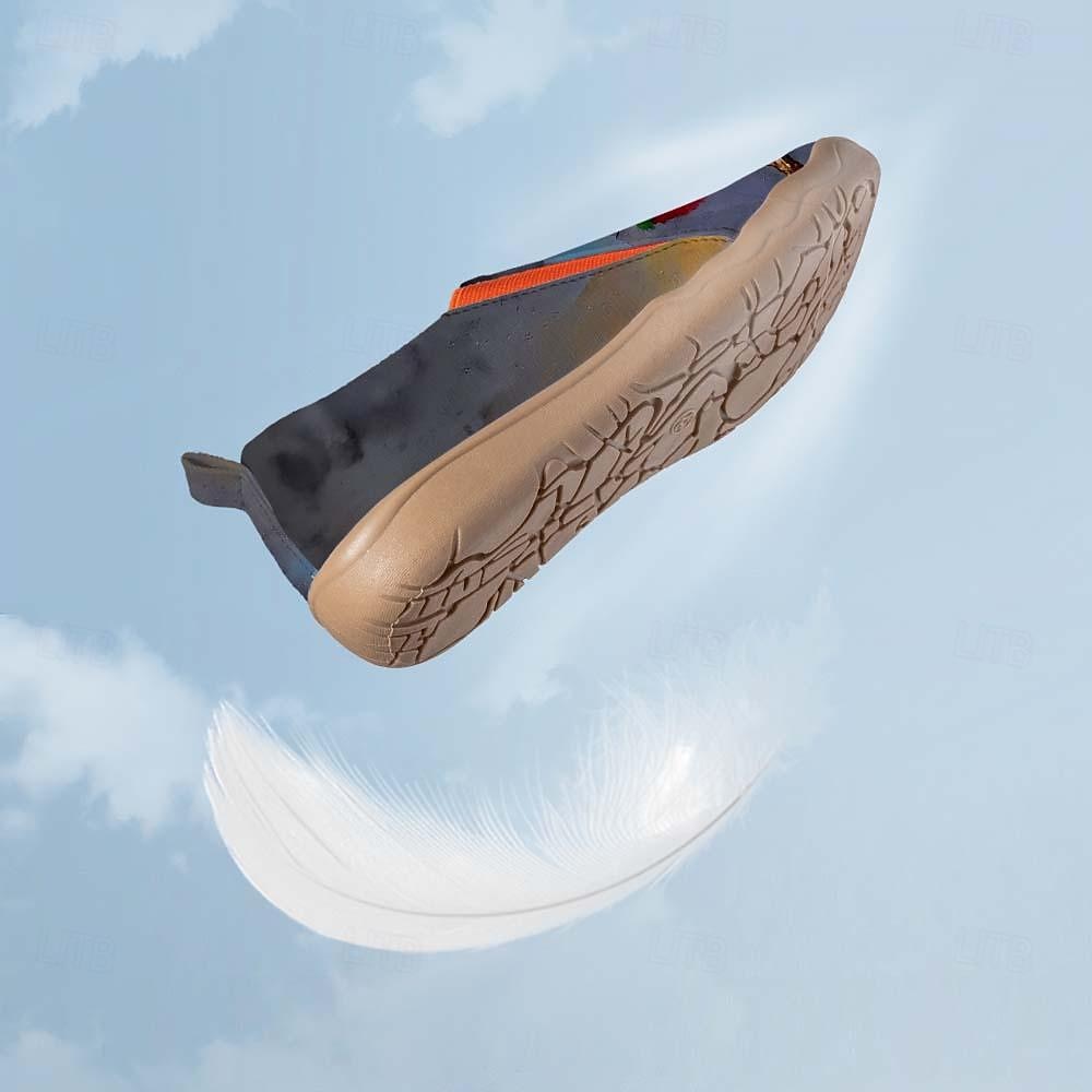 Naisten Lenkkitossut Tasapohjakengät Slip-Onit Tulostuskengät Slip-on-lenkkarit Päivittäin Matkailu Lintu Maalaus Tasapohja Loma Vapaa-aika Mukavuus Kangas Loaferit Vaalea punainen Sininen Vihreä 2025 - $54.99 –P1