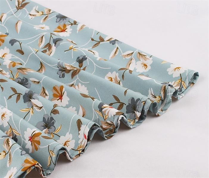 Retro Vintage Anos 50 Vestido Coquetel Vestidos Festa a Fantasia Um vestido de linha Floral Fantasia Mulheres Baile de Máscaras Festa / Eventos Festa de Solteira Adulto Vestido Vestidos de baile de 2026 por $26.99 –P8