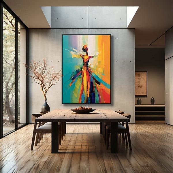Großes handgemaltes Pattle-Messer-Ballett-Ölgemälde einer tanzenden Frau, tanzendes Mädchen-Ölgemälde, Kunst auf Leinwand, tanzende Mädchen-Wandkunst, abstraktes Gril-Gemälde für Schlafzimmer, 2025 - $123.99 –P3