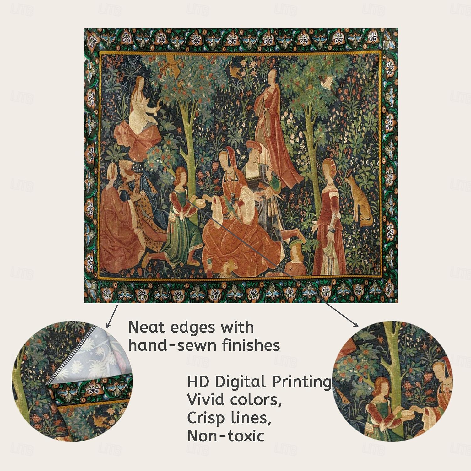 Medieval Painting Tapestry Middle Age Tapestry Wall Art Large Tapestry Mural Decor Photograph Backdrop Blanket Curtain Home Bedroom Living Room Decoration 2026 - $20.99 –P3