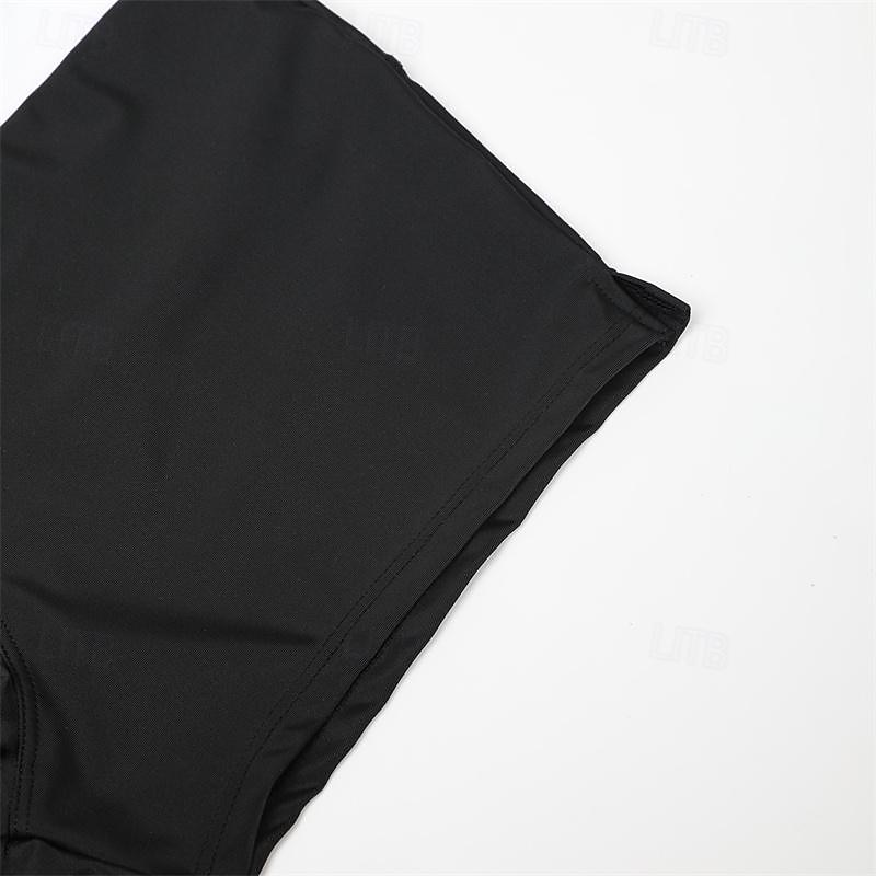 Men's Board Shorts Swim Shorts Swim Trunks Swim Briefs Drawstring Elastic Waist Zipper Pocket Solid Color Breathable Quick Dry Short Casual Daily Beach Fashion Classic Style ArmyGreen Black 2025 - $12.99 –P14