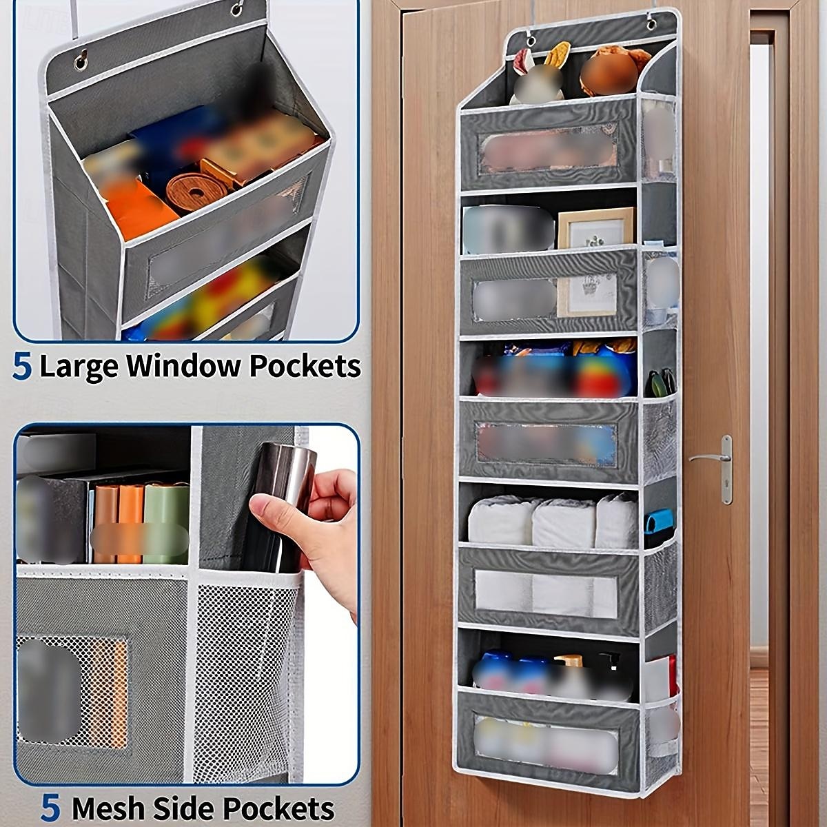1pc dispositif de stockage de porte dispositif de stockage de voiture de camping à 5 couches dispositif de stockage de salle de bain rv dispositif de stockage de porte jouet couche chambre placard de 2025 ? $34.99 –P7