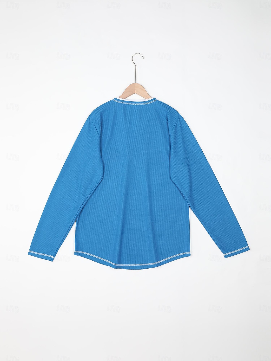 Férfi Póló Gofri Henley ing Henley ing Tee Top Hosszú ujjú ing Színes Henley Utca Vakáció Hosszú ujj Kollázs Ruházat Divat Dizájn Alap 2025 - $18.99 –P5