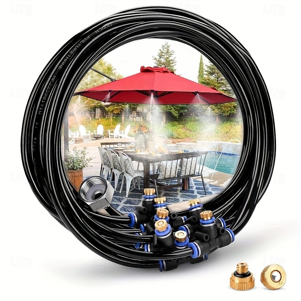 Outdoor Misting Cooling System 8m(26ft) Misting Line 11 Brass Mist Nozzles for Patio Garden Greenhouse 2026 - $34.99 –P2