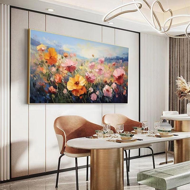 Handgefertigtes Ölgemälde auf Leinwand, Wandkunst, Dekoration, moderne abstrakte Blumenlandschaft für Heimdekoration, gerolltes, rahmenloses, ungedehntes Gemälde 2025 - $85.99 –P5