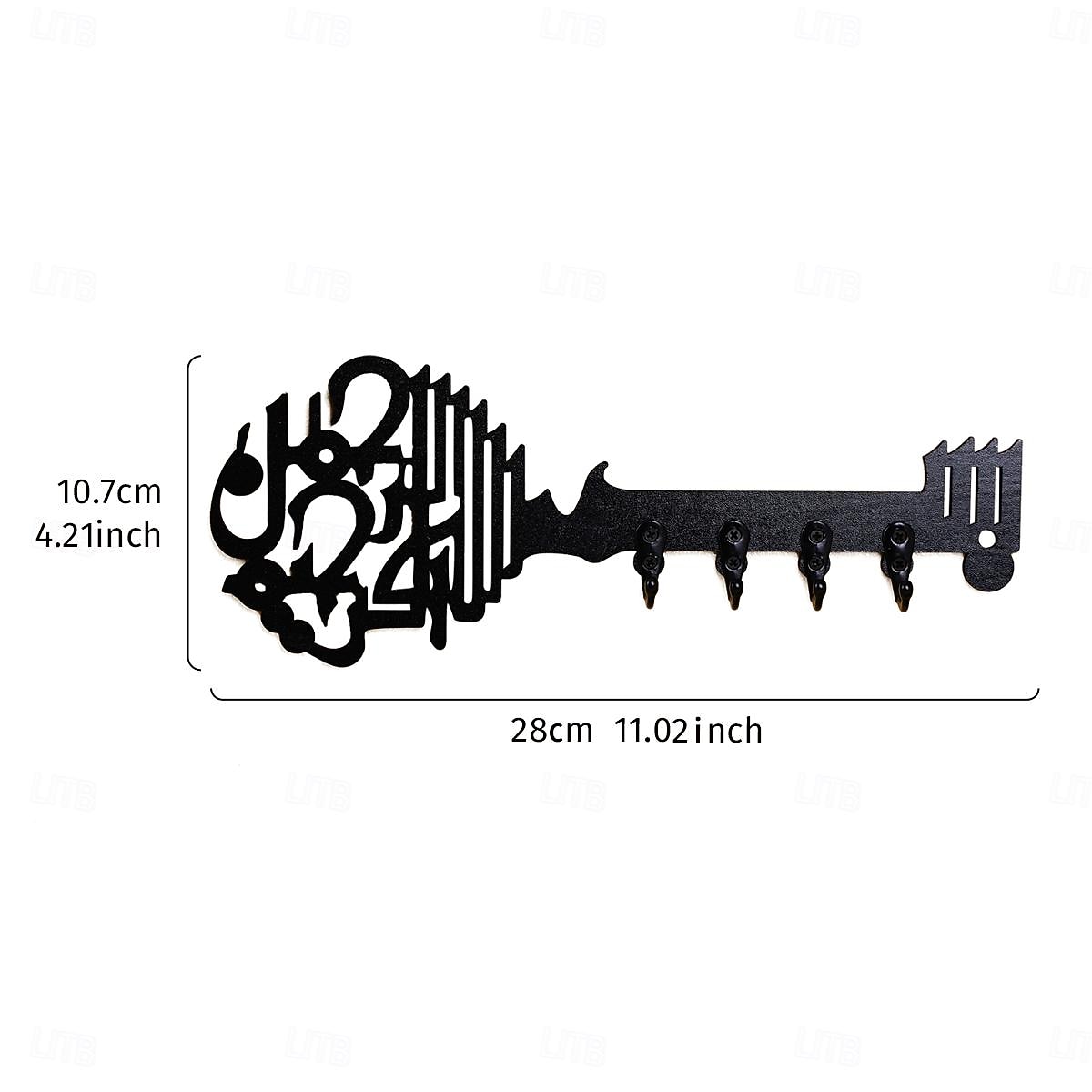 וו קישוט קיר בצורת מפתח אללה עם וו ברזל קטן בעיצוב לפאנלים מעץ מתאים לקישוט קיר בחדרי אמבטיה, שירותים, מטבחים וחדרי אחסון 2025 - $13.99 –P2