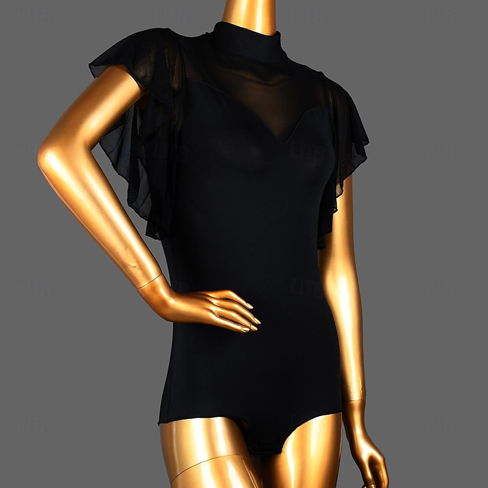 Latinotanssi Salitanssi Trikoot / Kokopuku Puhdas Väri Liitos Tylli Naisten Suoritus Kouluts Hihaton Korkea Spandex 2026 - $32.99 –P3