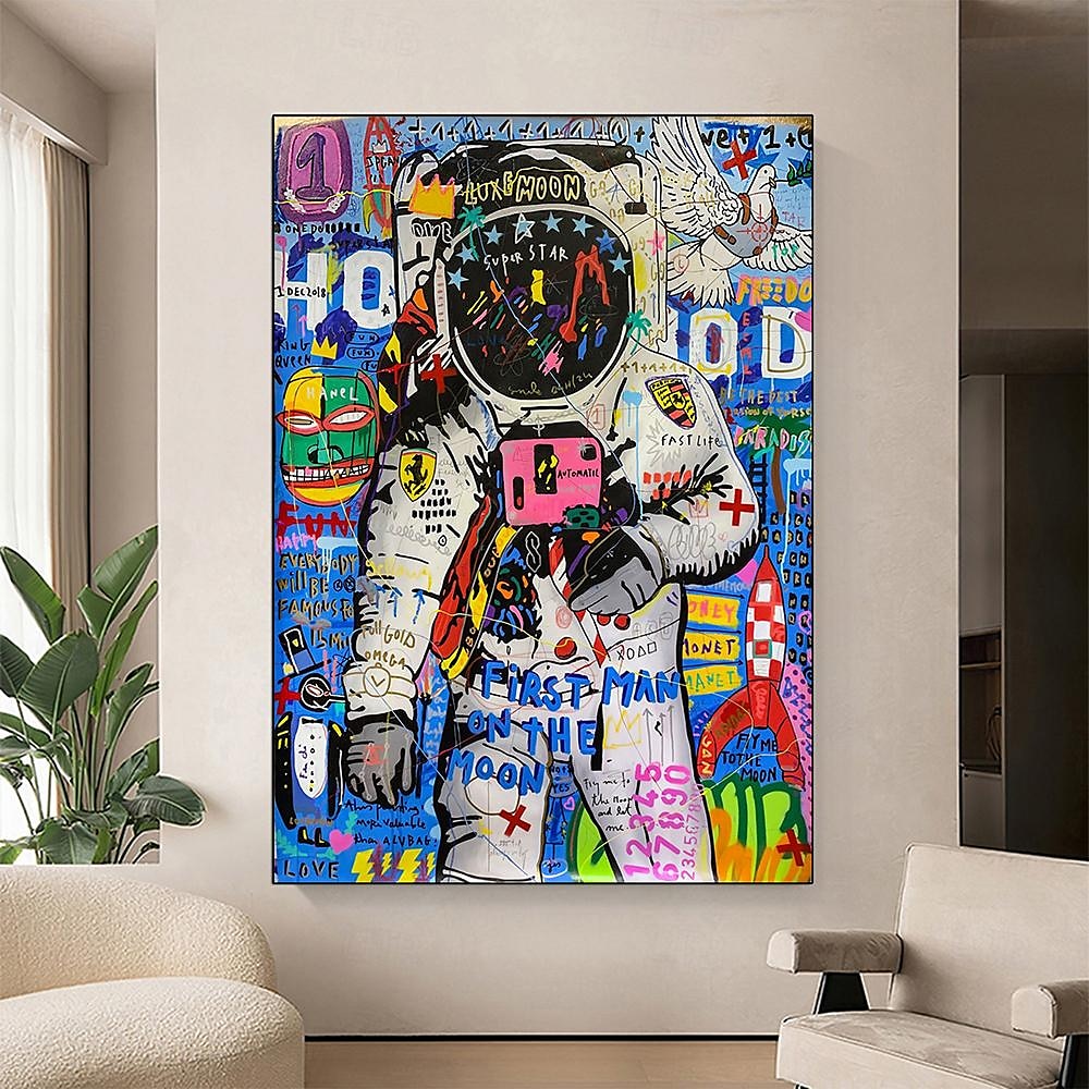 Handgemacht Hang-Ölgemälde Handgemalte Vertikal Pop-Art Straßenkunst Moderne Modern Ohne Innenrahmen (ohne Rahmen) 2025 - $201.49 –P5