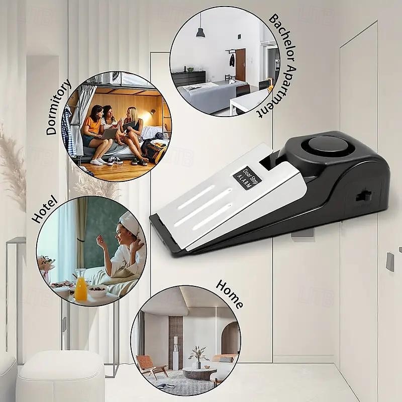 120dB Security Door Stop Alarm - Portable Safety Device forHome Hotel & Travel 2025 - $12.99 –P10