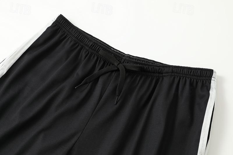 Férfi Póló öltönyök Tracksuit Teniszing Rövidnadrág és póló szett Rövid ujjú Terített nyak Tavaszi nyár Színes Sportok Divat Dizájn 2 db Szabadtéri Utca Hétköznapi Fekete Fehér Sárga Férfi felső póló 2025 - $22.99 –P11