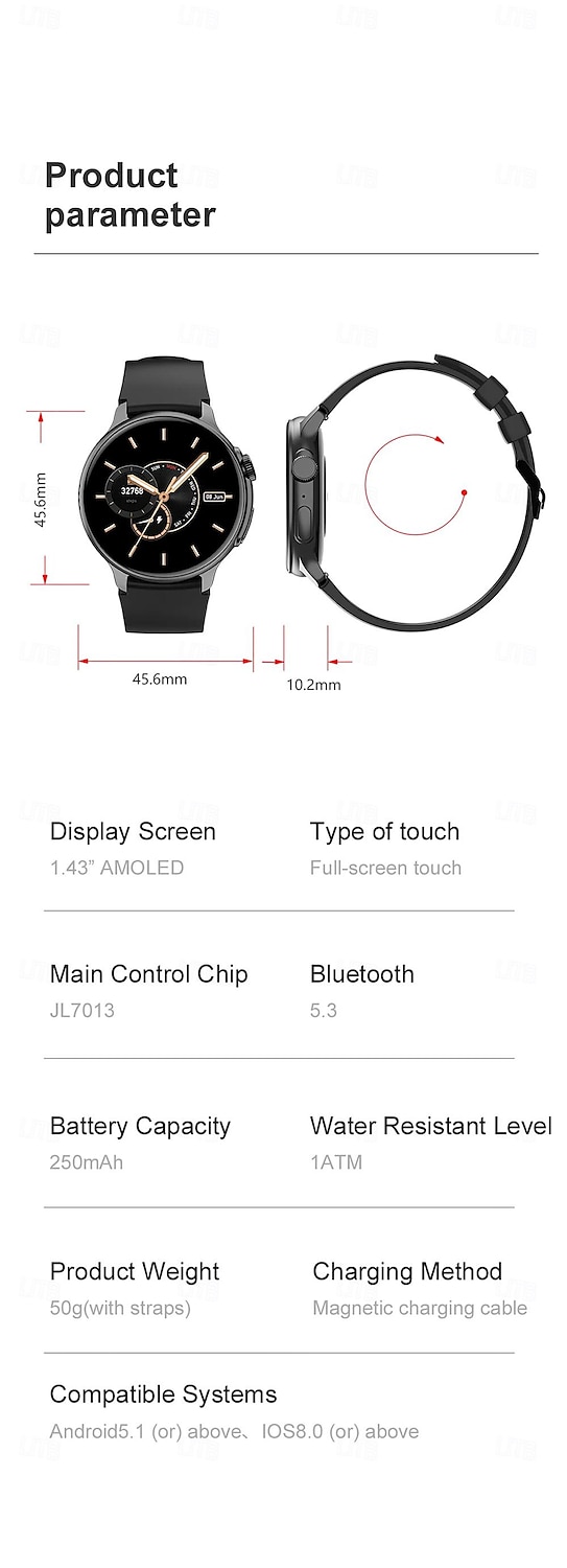 S58 Smartwatch Heart Rate Bluetooth Call AMOLED Screen Step Counting Smart Bracelet Sports Watch 2025 - $47.99 –P13