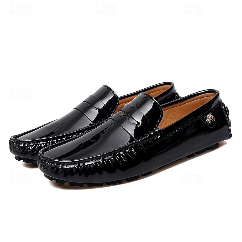 Herren Loafer & Slip On Mokkasin Penny Loafers Loafer fahren Wanderschuhe Geschäftlich Brautkleider schlicht Britischer Gentleman PU Rutschfest Halbschuhe Schwarz Weiß Gelb Herbst 2025 - $46.99 –P3