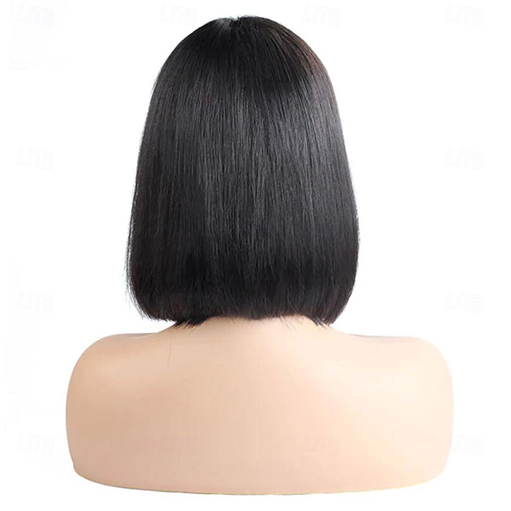 parrucche diritte corte in pizzo 4*4 parrucche di capelli umani con chiusura a caschetto al 150%. del 2025 a $124.99 –P2