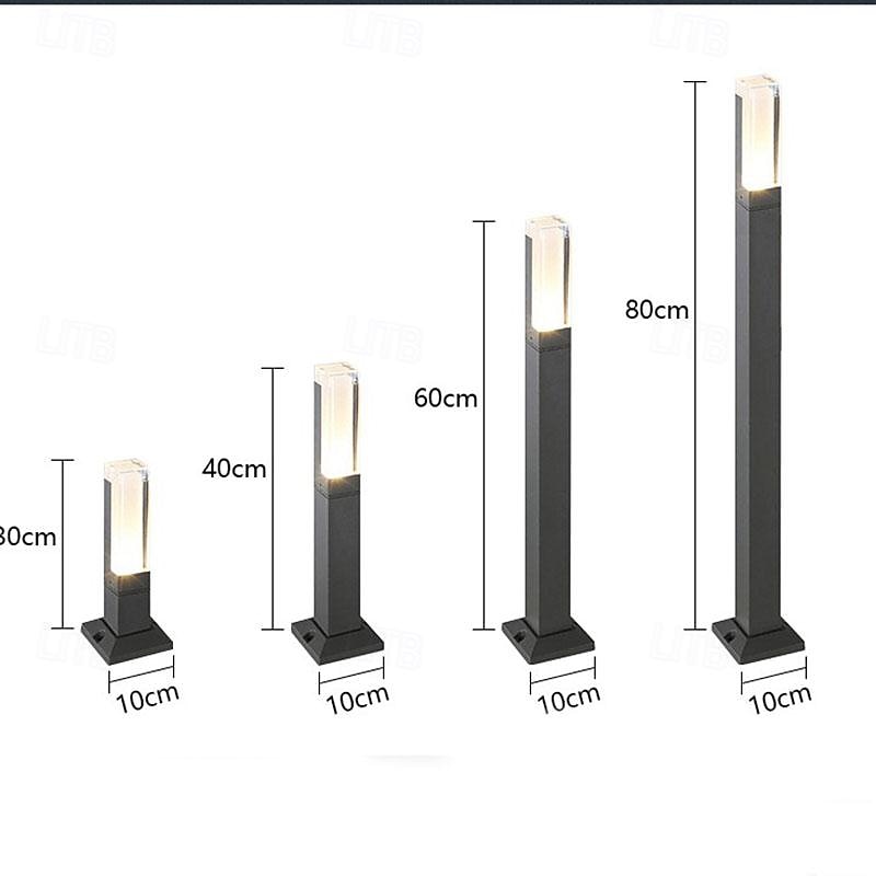 poste de amarração para exterior luzes de caminho LED para exterior 30/40/60/80 cm luz de base antracite de alumínio, lâmpada de jardim de design moderno, ip65 à prova de intempéries, lâmpada de piso de 2026 por $126.17 –P15