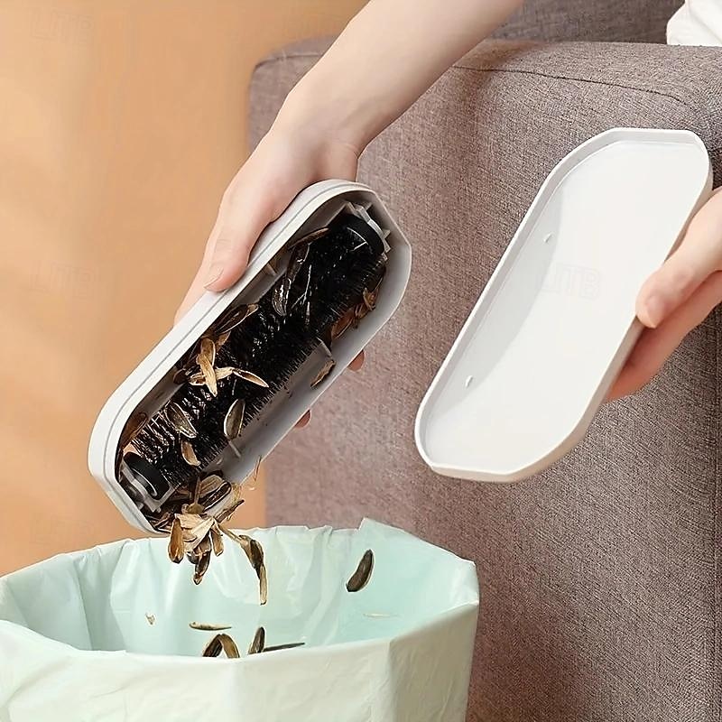 zamiatarka okruchów szczotka do dywanów zamiatarka do dywanów, ręczna zwijana ergonomiczna włosia pp łupina orzecha szczotka do okruchów abs czyszczenie kruszarka do stołu łóżko sofa dywan 2025 - $7.99 –P5