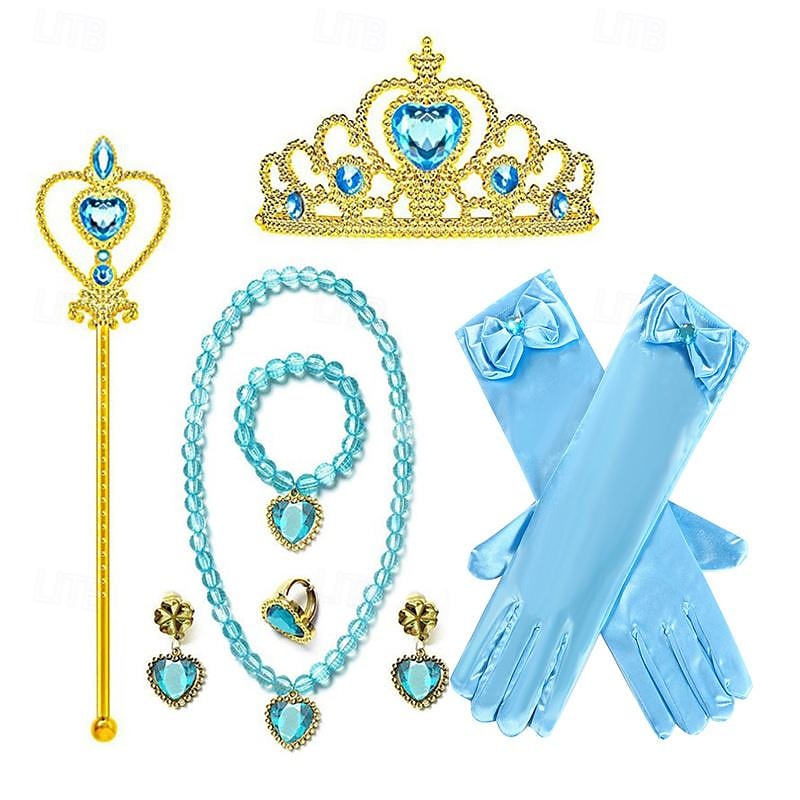 Conjunto de cosplay de acessórios de princesa combinação elsa coroa colar de luva de 2025 por $22.99 –P6