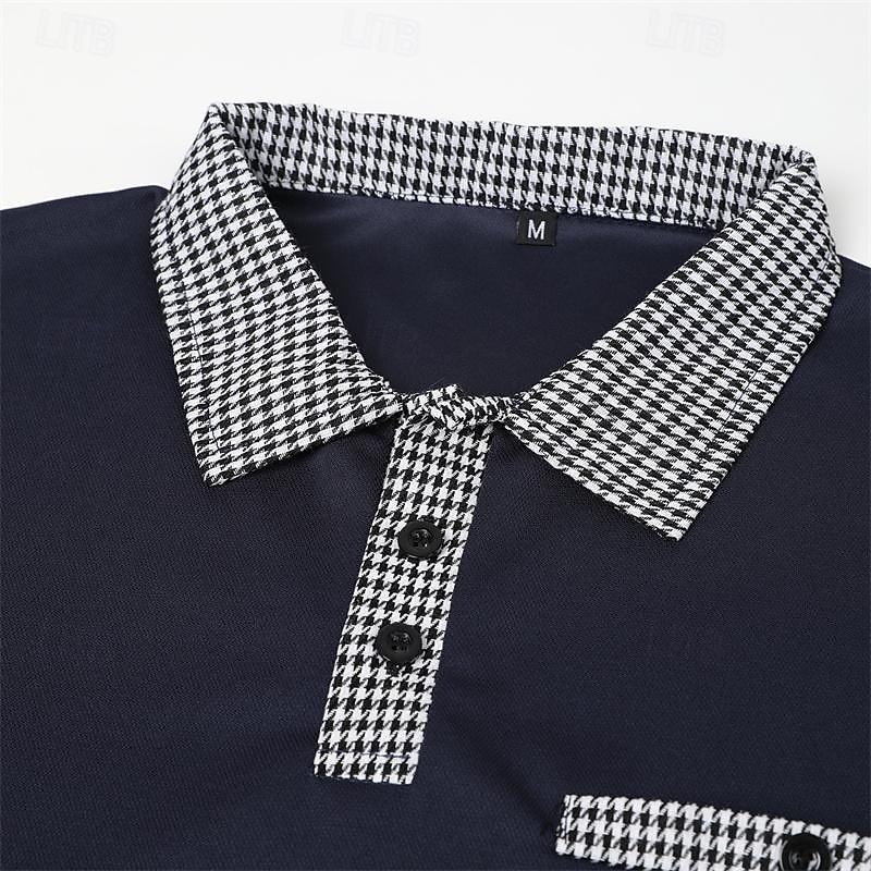 Męskie Koszulka polo Koszula golfowa Codzienny Święto Klapa Krótki rękaw Moda Podstawowy Równina Styl klasyczny Lato Regularny Czarny Biały Granatowy Niebieski Koszulka polo 2026 - $17.99 –P18