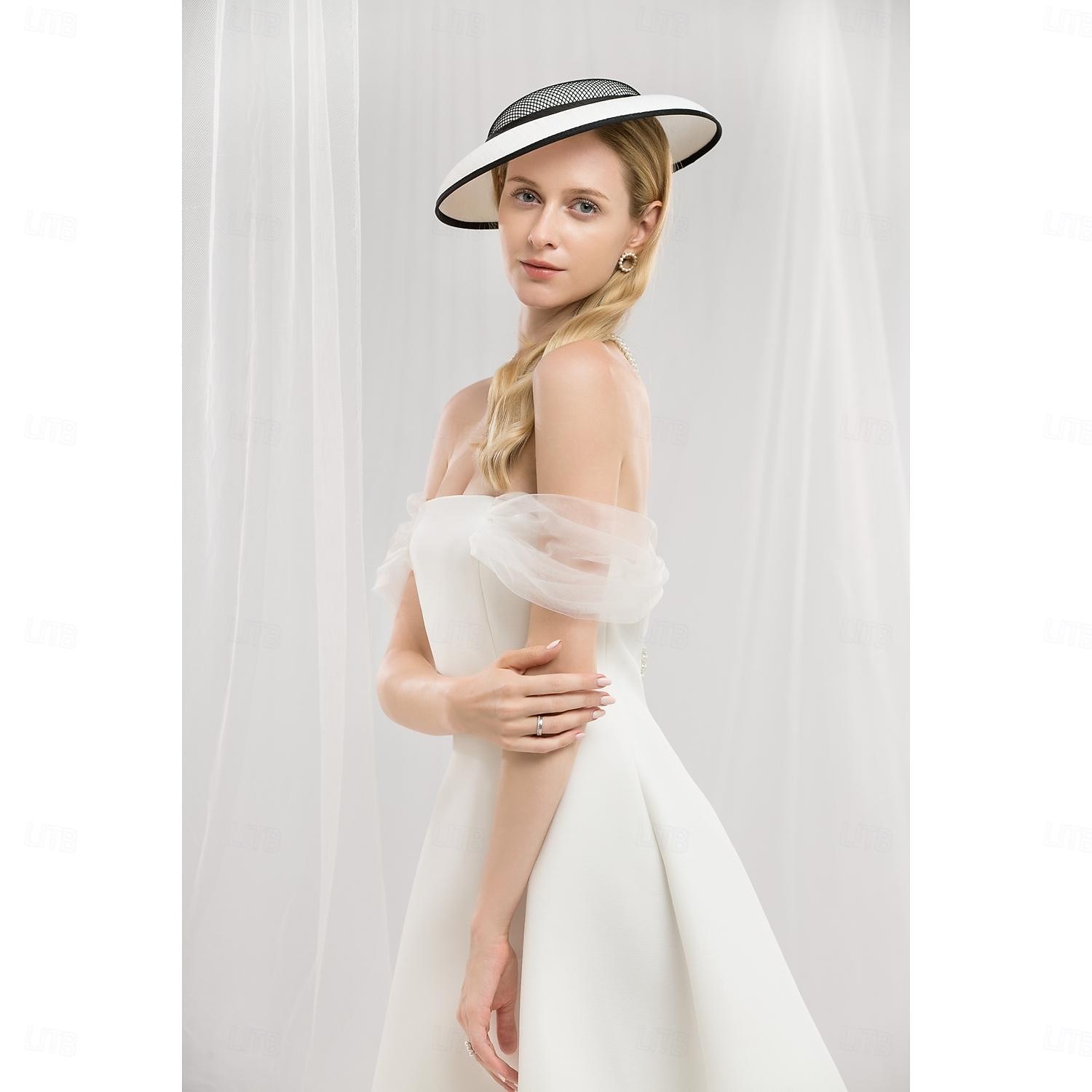 kapelusze nakrycia głowy włókno beret kapelusz słońce kapelusz spodek kapelusz wesele spotkanie przy herbacie eleganckie wesele z kokardką perły nakrycie głowy nakrycia głowy 2025 - $57.99 –P5