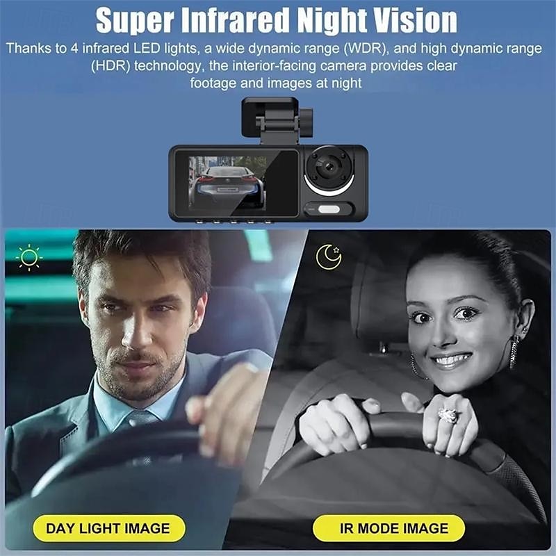 2025年 S16 1080p 新デザイン / ワイヤレス / HD 車のDVR １７０度 広角の 2 インチ IPS ダッシュカム ととも​​に WIFI / ナイトビジョン / 駐車モード 8 赤外線LED カーレコーダー  コレクション – $111.99 –P4