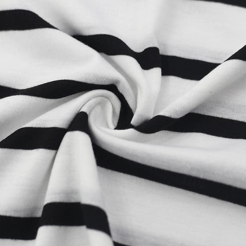 Men's T Shirt Tee Top Short Sleeves Crew Neck Summer Striped Fashion Designer Basic Front Pocket Vacation Street Going out Black Red Navy Blue Top Tee for Men 2025 - $16.49 –P3