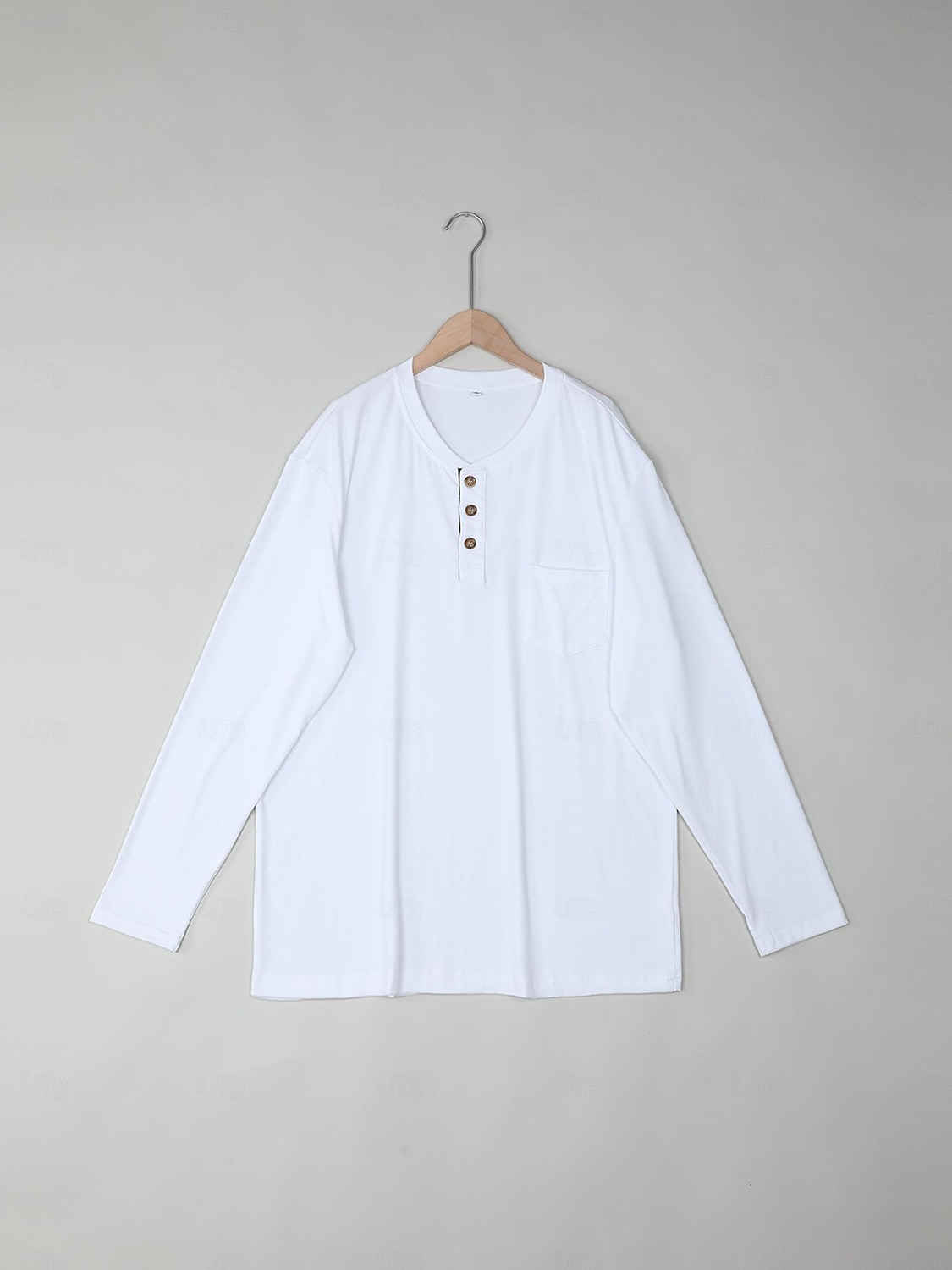 Herren Henley Shirt Tee langarmshirt Glatt Henley Casual Festtage Langarm Button-Down Bekleidung Baumwollmischung Modisch Designer Komfortabel Essential 2025 - $21.99 –P12