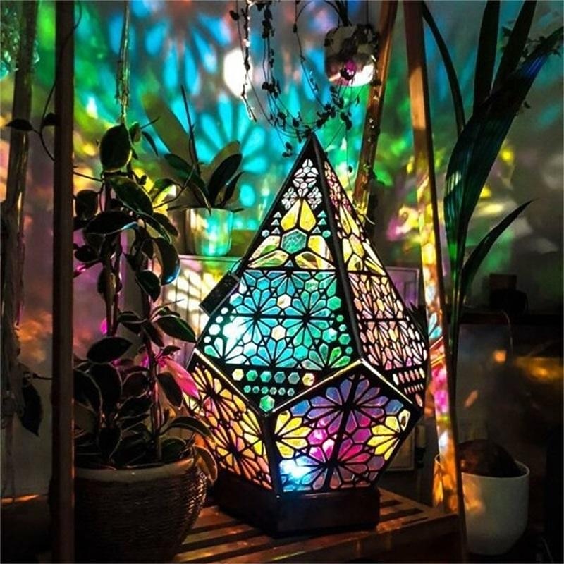 grand lampadaire étoile polairelampadaire décoratif bohèmeled coloré lampe creuse de projection 3dlampe rétro diamantconvient à la maisonfêtenoël de 2025 ? $35.99 –P5
