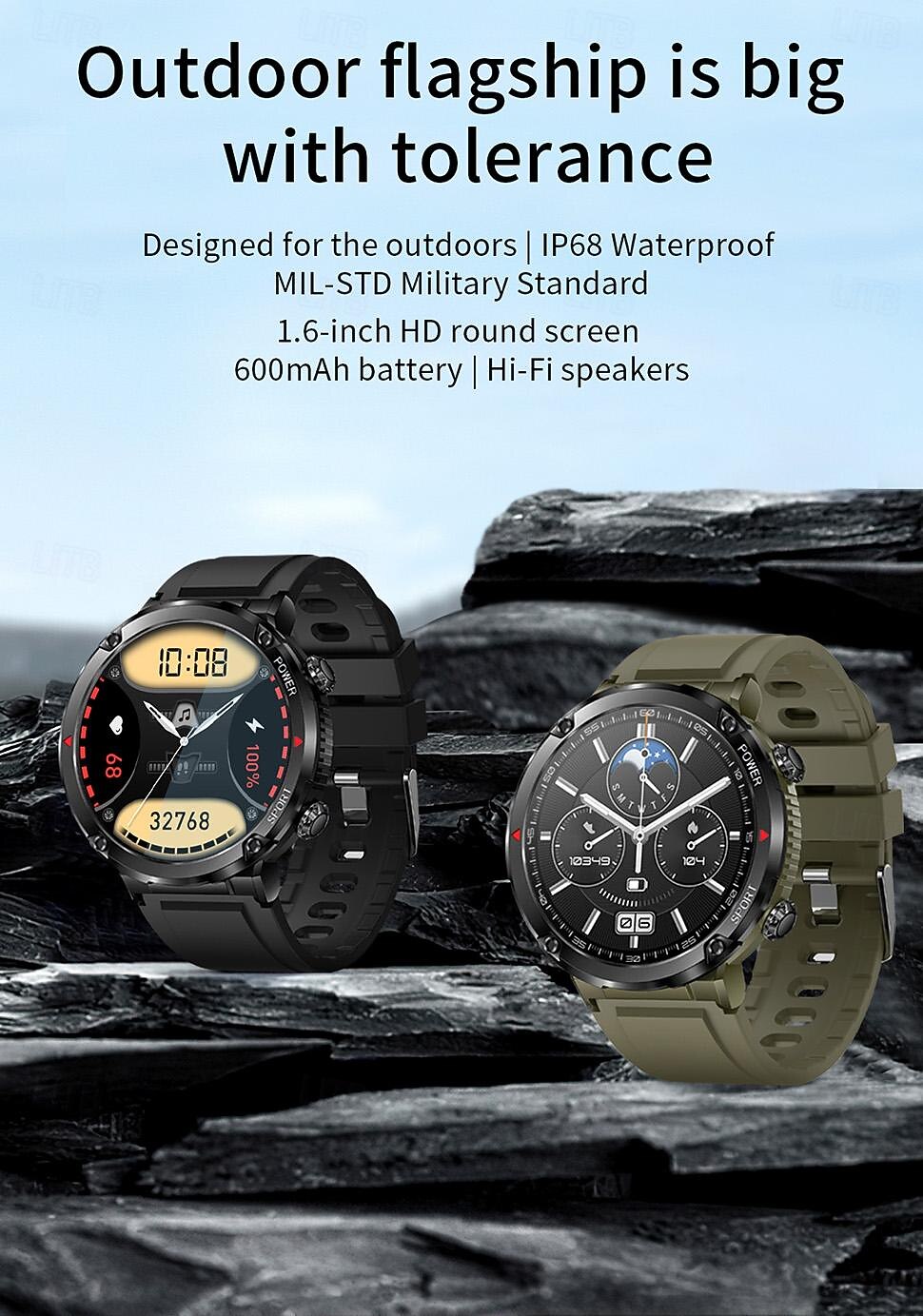 iMosi T30 Smart Watch 1.6 inch Smartwatch Fitness Running Watch Bluetooth Pedometer Call Reminder Sleep Tracker Compatible with Android iOS Unisex Long Standby Hands-Free Calls Waterproof IP68 52mm 2026 - $72.99 –P1