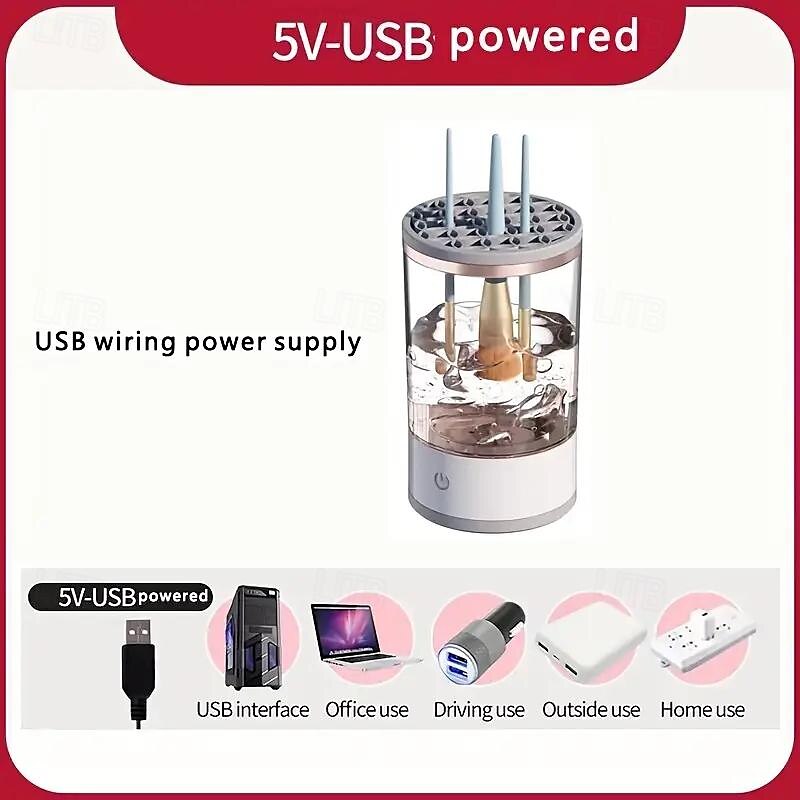 USB Plug Portable Electric Makeup Brush Cleaner With Rubber Makeup Machine Electric USB Quick Cleaner Cleaning Brush Collar Brush 2025 - $27.99 –P6