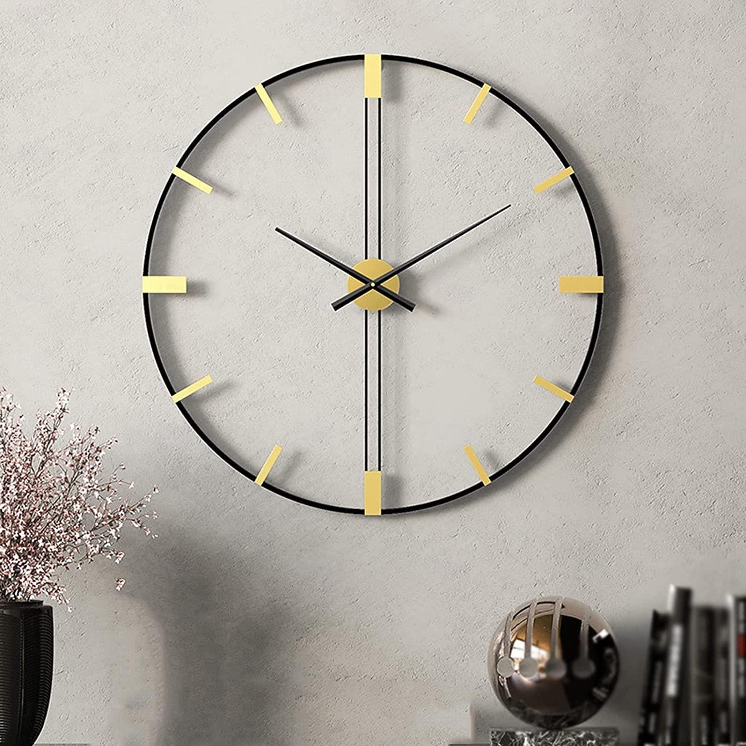 metalli pyöreä iso seinäkello luova takorauta kello retro taottu 60 cm äänetön seinäkello tikittävä paristokäyttöinen kotikeittiöön kahvila hotellitoimisto 2025 - $139.99 –P3