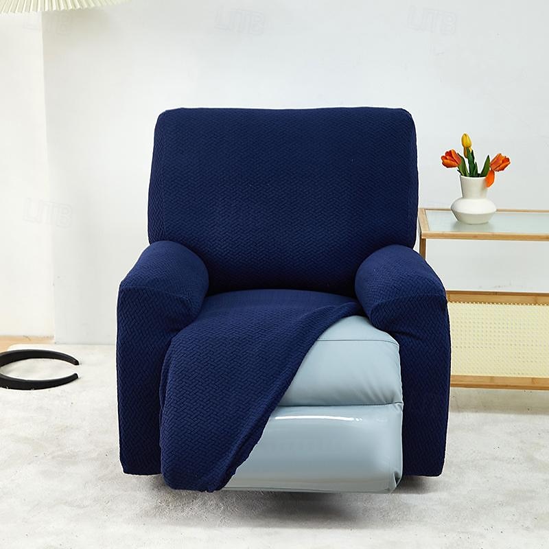 jacquard fåtölj överdrag överdrag lazyboy överdrag soffstolsöverdrag 4-delade set, halkfri vilstol med förvaringsfickor möbelskydd för vardagsrum 2025 - $57.99 –P8