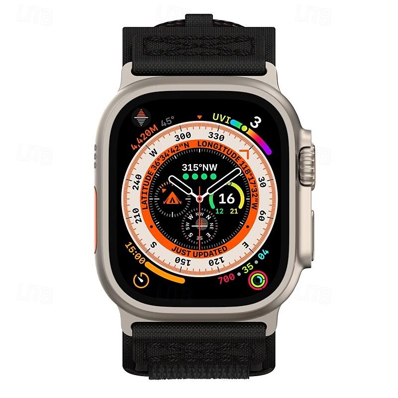 Спортивный ремешок Совместим с Ремешок для часов Apple Watch 38мм 40мм 41мм 42мм 44мм 45мм 49мм Многослойный Эластичный Прочный Нейлон Сменный ремешок для часов для iwatch Ultra 2 Series 9 8 7 SE 6 5 2025 - $27.99 –P4