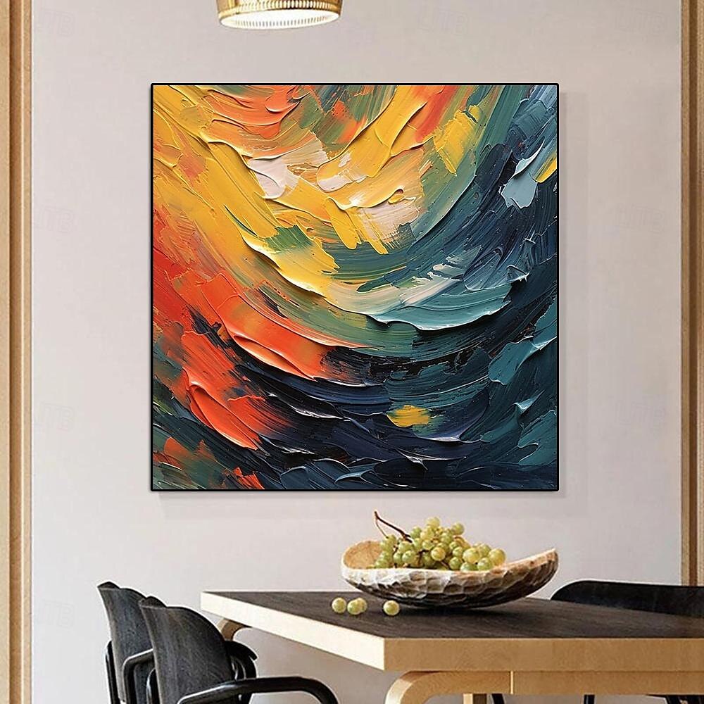 kolorowe malarstwo abstrakcyjne 100% ręcznie robione na płótnie teksturowane malarstwo akrylowe abstrakcyjny obraz olejny dekoracje ścienne do salonu biuro sypialnia wall art malarstwo grafika 2025 - $116.99 –P2