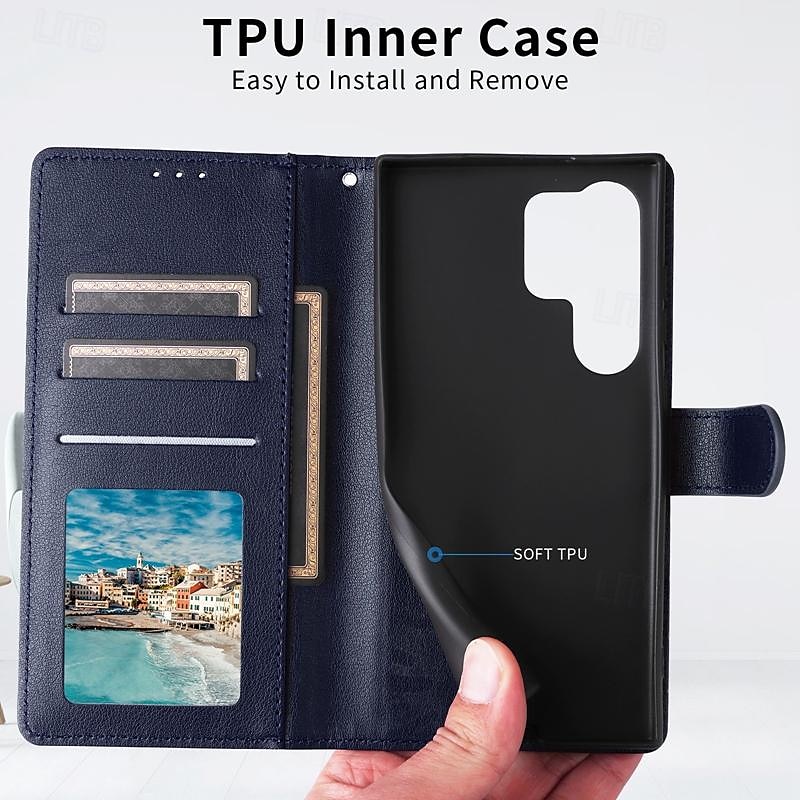 Phone Case For Samsung Galaxy S25 Ultra S24 S23 S22 S21 Ultra Plus A54 A34 A14 Note 20 10 Wallet Case with Wrist Strap Kickstand Card Slot Retro TPU PU Leather 2025 - $12.99 –P4