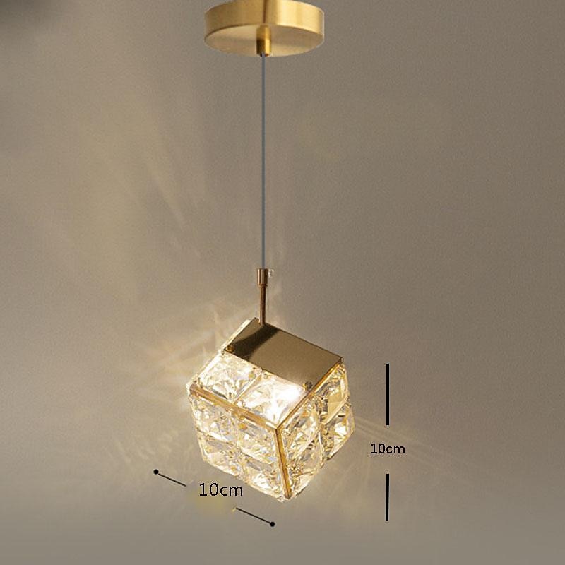 LED Pendant Light Hanging Lamp Simple Cafe Restaurant Bar Pendant Light E27 Light Source Metal Crystal Art Droplight Flashlight Ceiling Light 110-240V 2025 - $160.99 –P8