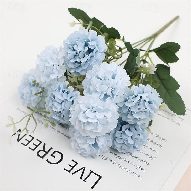 2 pezzi simulati di rosa artificiale palla crisantemo decorazione della casa ornamenti di fiori artificiali oggetti di scena di nozze fiori artificiali del 2025 a $15.99 –P3