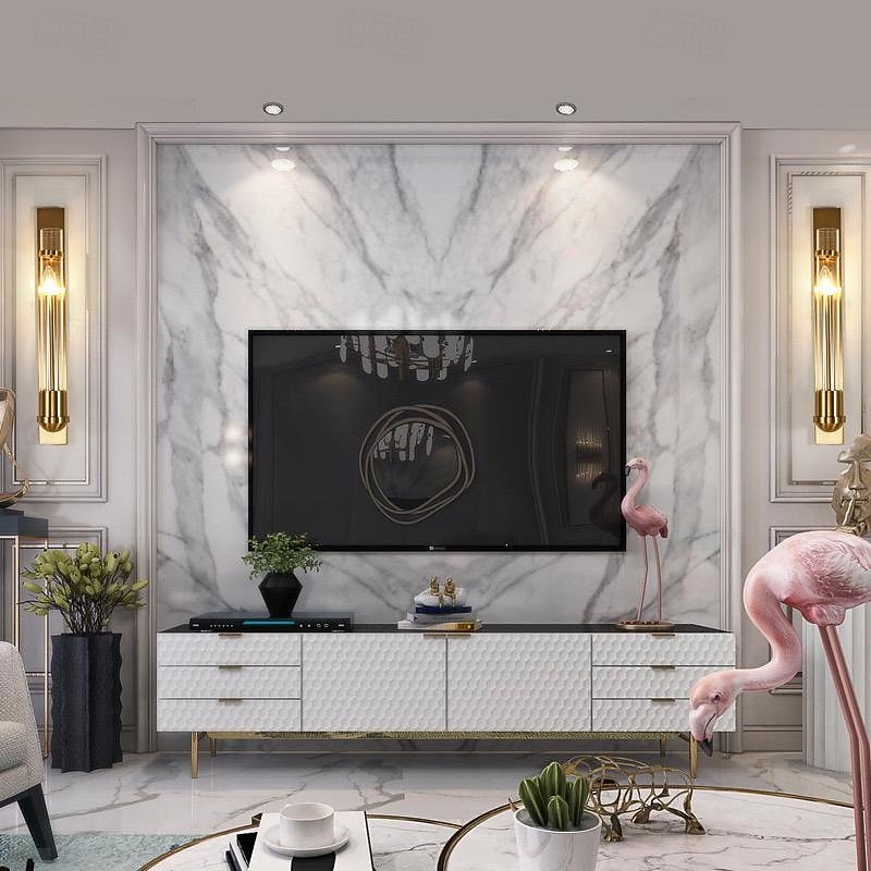 Wall Lamp Indoor Metal Glass Light Luxury Creative Living Room Tv Wall Background Wall Bedside Warm Light 1-Light 60*8*10Cm 110-120V 220-240V 2026 - $243.89 –P8