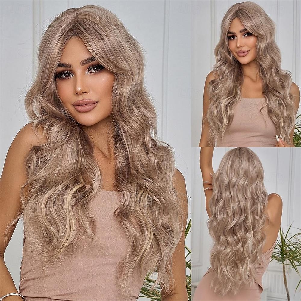 Long Ombre Blonde Brown Wavy Wigs for Women Natural Synthetic Curly Wig Heat Resistant Fiber Wigs for Daily Cosplay 2025 - $25.99 –P8
