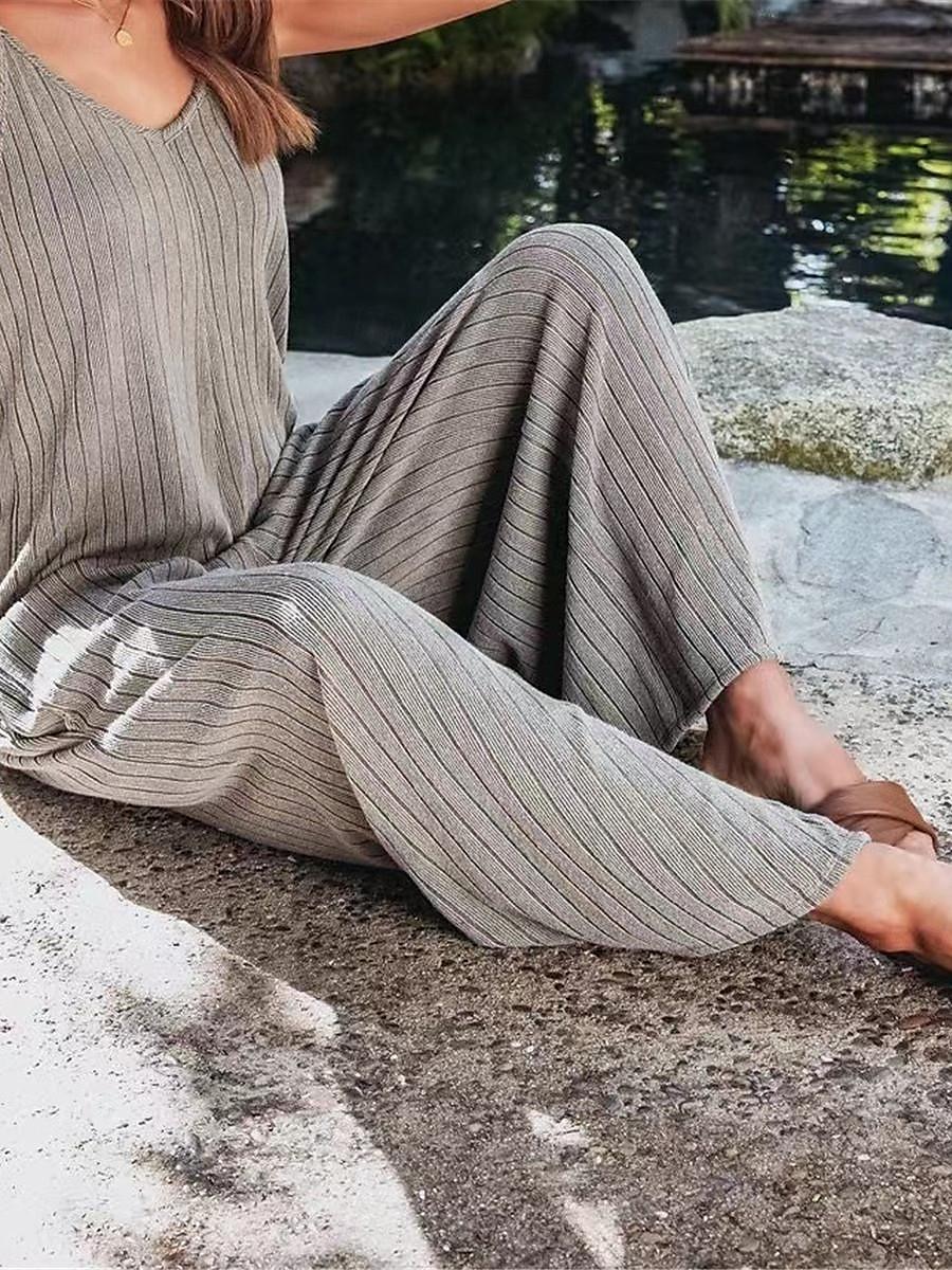 Női Szabályos Jumpsuitek Utcai sikk Tömör szín Ujjatlan V-alakú Nyitott hátú Utca Napi Normál Fekete Fehér Bor Nyár 2025 - $31.99 –P6