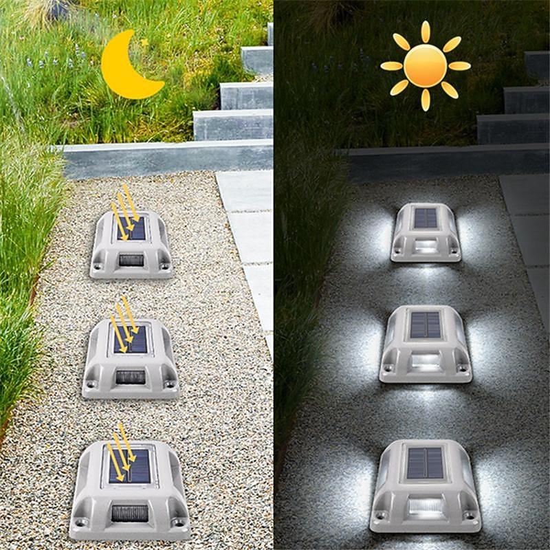 Luci solari per vialetto, lampada da ponte per passerella Lampada a LED per gradini per scale esterne ad energia solare per cortile, patio, giardino del 2025 a $23.99 –P6