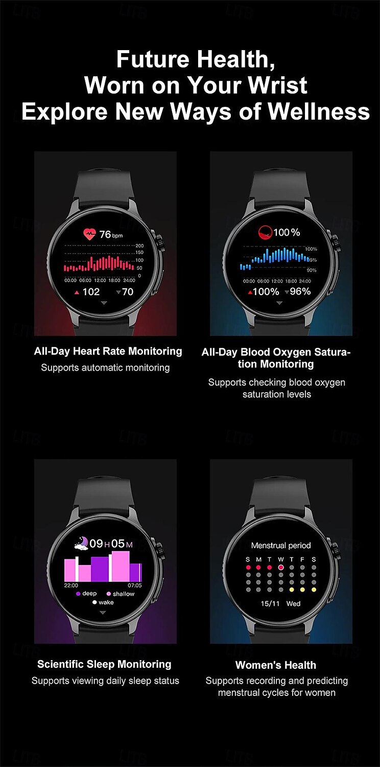 S58 Smartwatch Heart Rate Bluetooth Call AMOLED Screen Step Counting Smart Bracelet Sports Watch 2025 - $47.99 –P8
