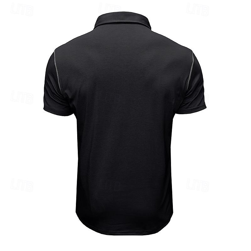 Herren Poloshirt aus Baumwolle Golfhemd Arbeit Casual Kargen Kurzarm Basic Modern Farbblock Patchwork Taste Frühling Sommer Regular Fit Wein Dunkelgrau Schwarz Weiß Königliches Blau Grün Poloshirt 2025 - $18.99 –P9