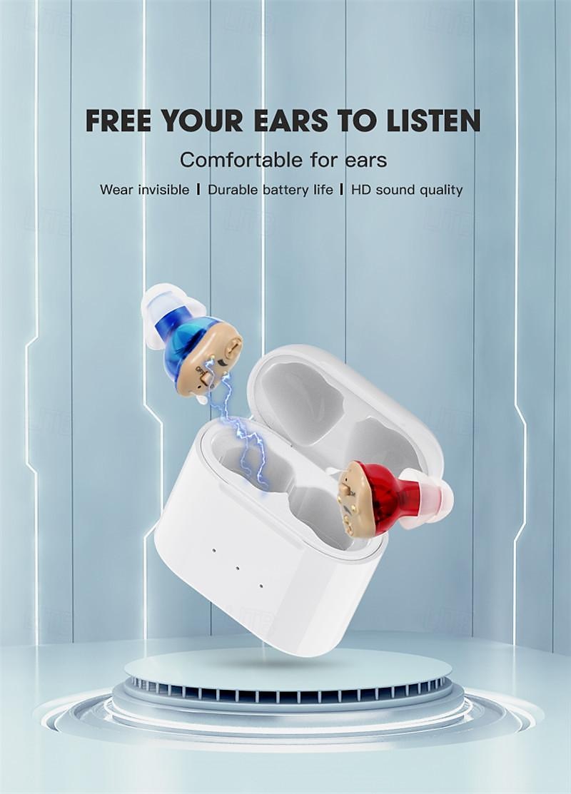 Invisible Noise Reduction Hearing AidRechargeable Sound Amplifier for the ElderlyHearing AidRechargeable CompartmentAccessories 2025 - $95.99 –P1