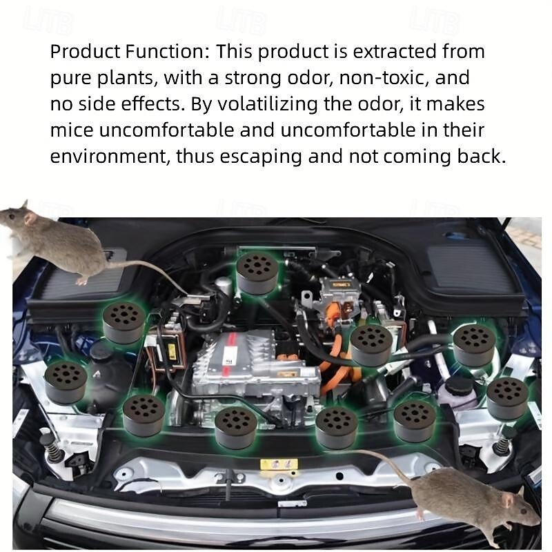 8 stks auto knaagdier afstotend multifunctioneel thuis knaagdier afstotend insectenwerend middel draagbare installatie auto knaagdier afstotend 2025 - $8.99 –P7